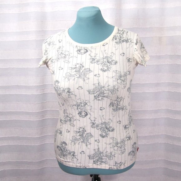 Harajuku Lovers White and Blue Short Sleeve Tee - Picture 1 of 5